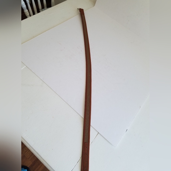 Michael Kors Men's Leather Trim Belt Silver Plated Buckle Size 40 Tan - Picture 12 of 15